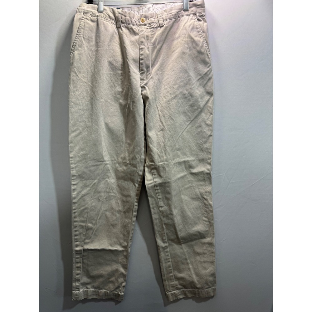 Polo Ralph Lauren Prospect Pant Mens 34x34 Khaki Tan Cotton Chino Straight Leg